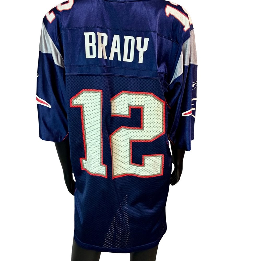 Tom Brady New England Patriots Reebok Blue and White NFL Jersey - Picture 2 of 5